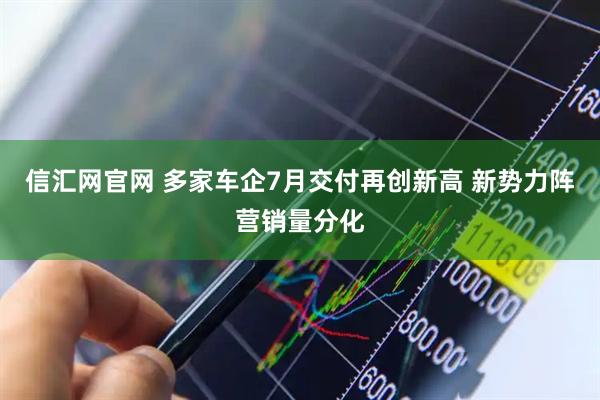 信汇网官网 多家车企7月交付再创新高 新势力阵营销量分化